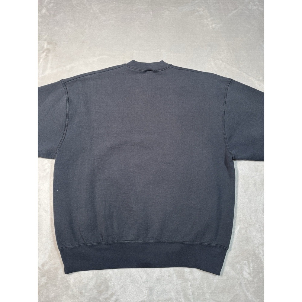 Vintage Musingwear Sweatshirt Crewneck Size XL Black Faded Distressed Cotton - Picture 5 of 7